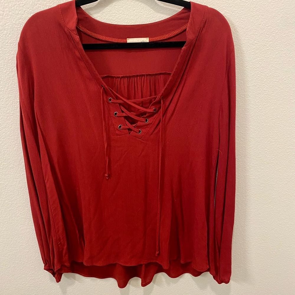 Jella C. Burnt Orange Blouse